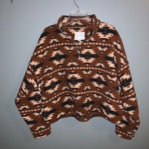 AE Fuzzy Sherpa Quarter Zip Sweatshirt